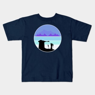 Ski the galaxy! Kids T-Shirt